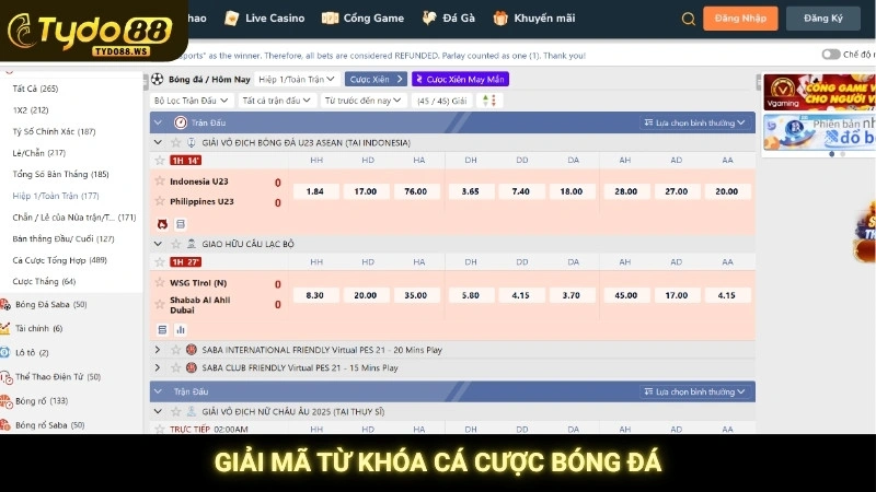 Cá cược bóng đá - Hướng dẫn chơi cho người mới tại Tydo88 2 Giải mã từ khóa cá cược bóng đá